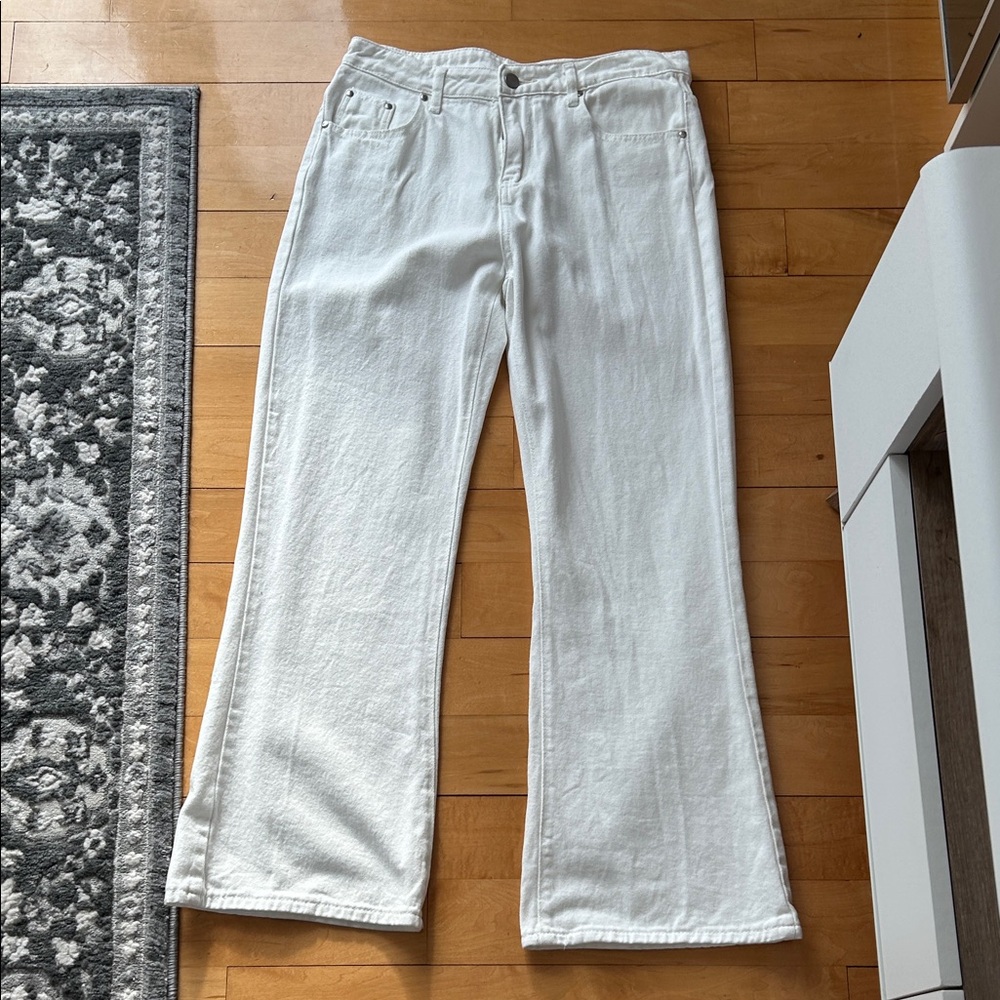 Men's Classic White Flare Jeans